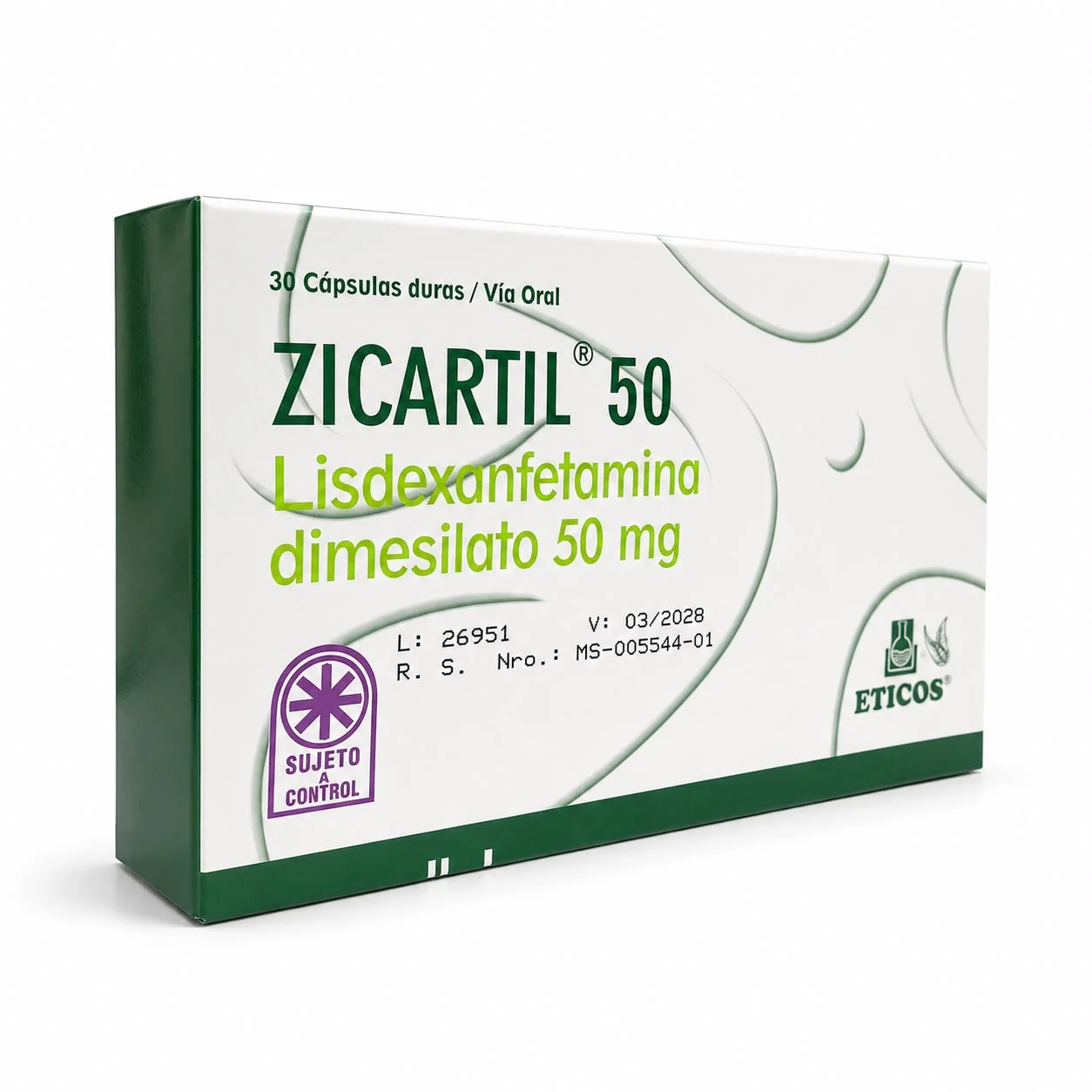 ZICARTIL (Venvanse) 50MG – 30 CAPSULE